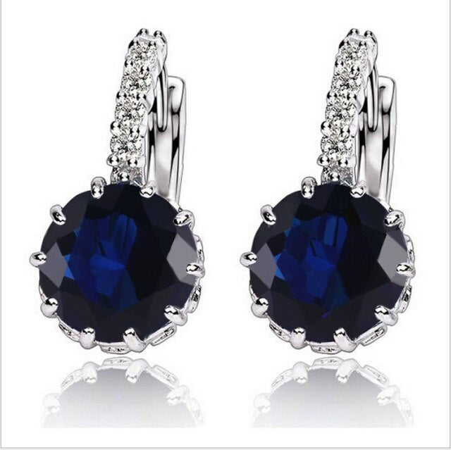 AAA CZ Element Stud Earrings For Vintage Crystal Earrings