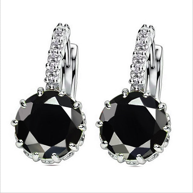 AAA CZ Element Stud Earrings For Vintage Crystal Earrings