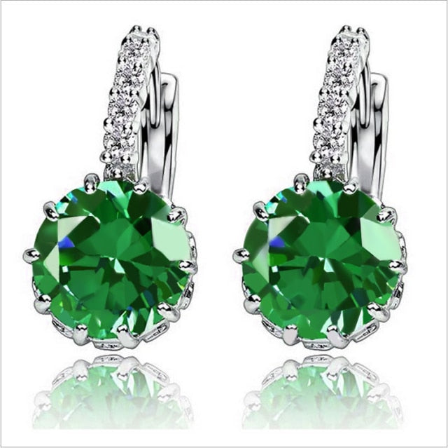 AAA CZ Element Stud Earrings For Vintage Crystal Earrings