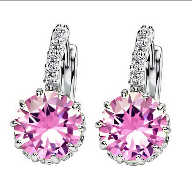 AAA CZ Element Stud Earrings For Vintage Crystal Earrings