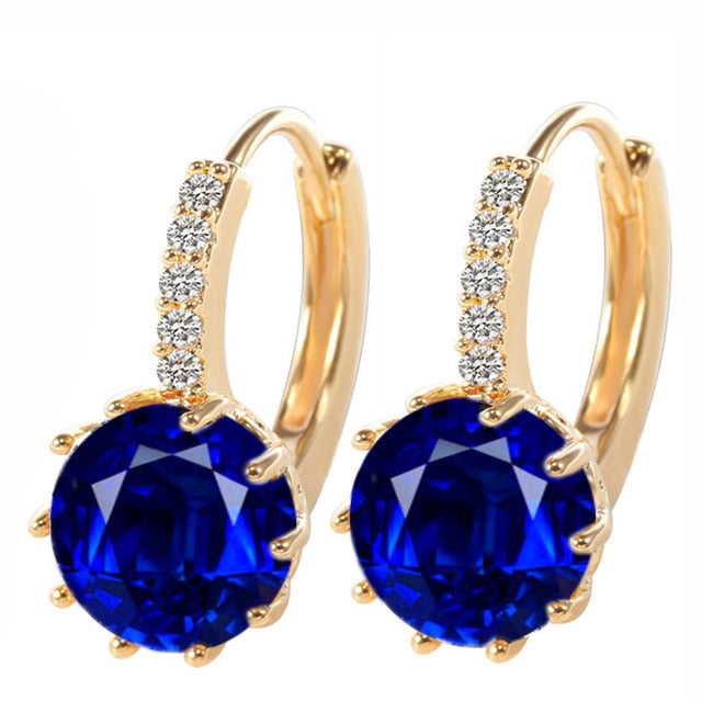 AAA CZ Element Stud Earrings For Vintage Crystal Earrings