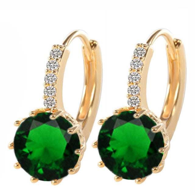 AAA CZ Element Stud Earrings For Vintage Crystal Earrings