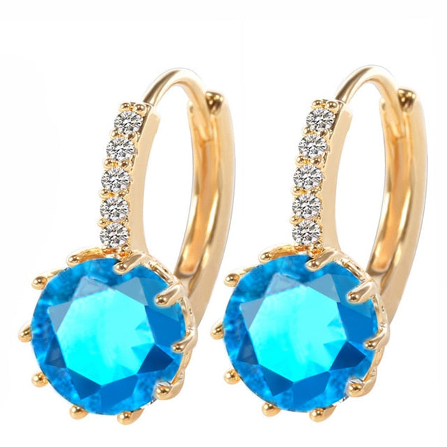 AAA CZ Element Stud Earrings For Vintage Crystal Earrings