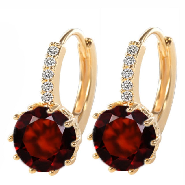 AAA CZ Element Stud Earrings For Vintage Crystal Earrings