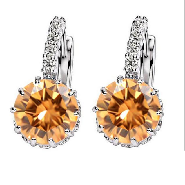 AAA CZ Element Stud Earrings For Vintage Crystal Earrings