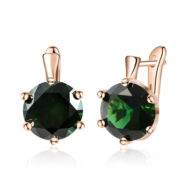 AAA CZ Element Stud Earrings For Vintage Crystal Earrings