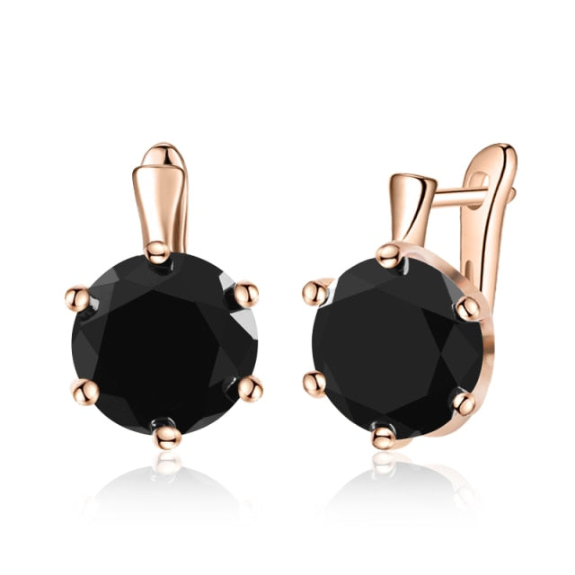 AAA CZ Element Stud Earrings For Vintage Crystal Earrings