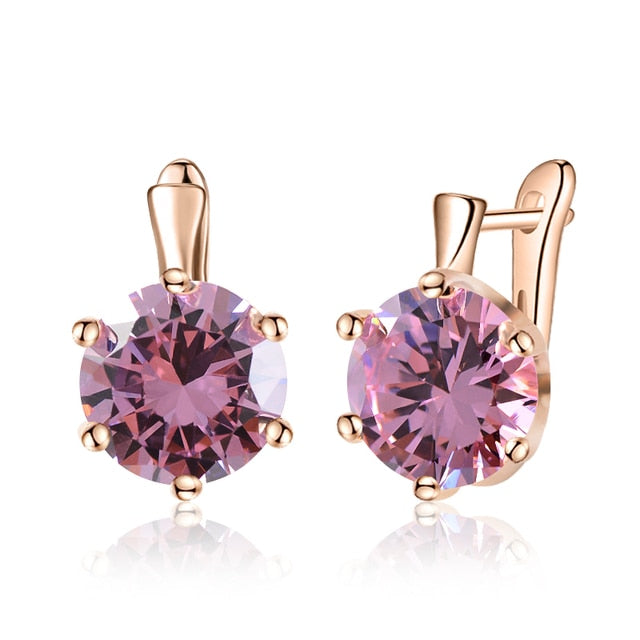 AAA CZ Element Stud Earrings For Vintage Crystal Earrings