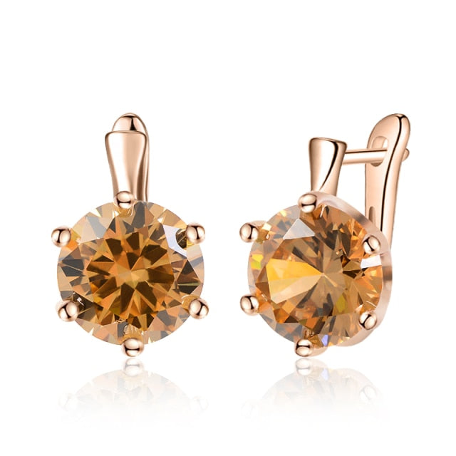 AAA CZ Element Stud Earrings For Vintage Crystal Earrings