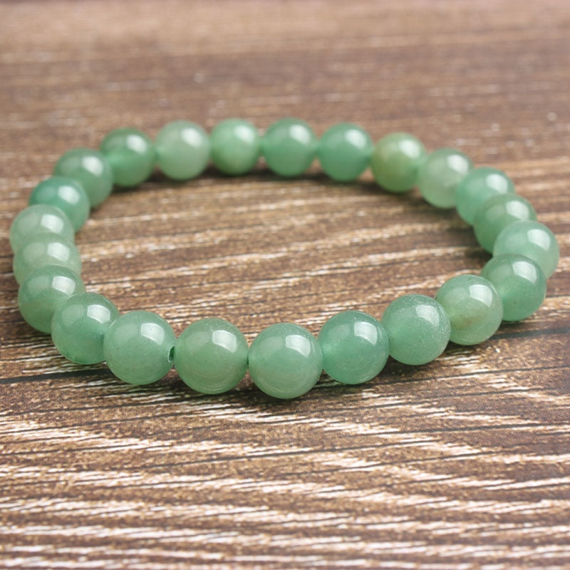 Fashion Natural Green Aventurine Round Beads Bracelet