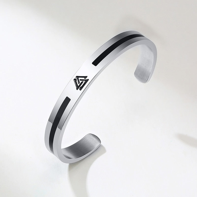 Viking Logo Cuff Bracelet For Gentleman