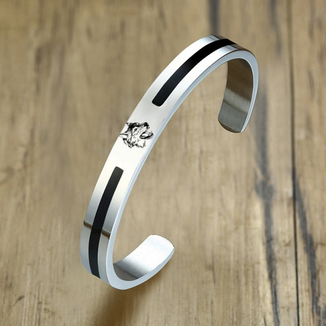Viking Logo Cuff Bracelet For Gentleman