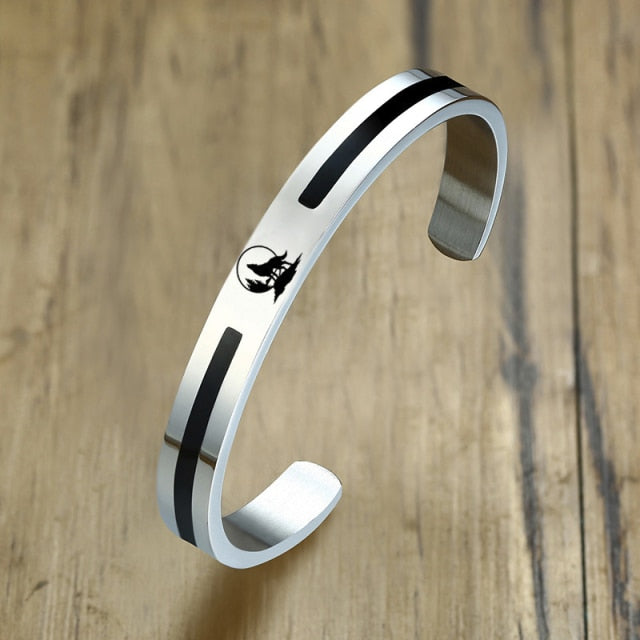 Viking Logo Cuff Bracelet For Gentleman