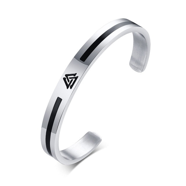 Viking Logo Cuff Bracelet For Gentleman