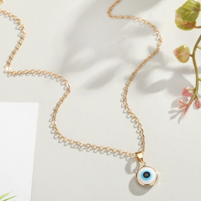 Bohemian Vintage Turkish Evil Eye Pendant Necklace Fashion