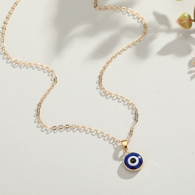 Bohemian Vintage Turkish Evil Eye Pendant Necklace Fashion