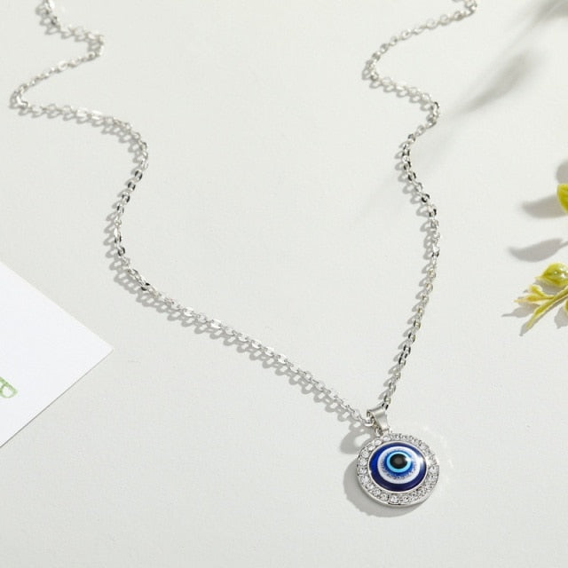 Bohemian Vintage Turkish Evil Eye Pendant Necklace Fashion