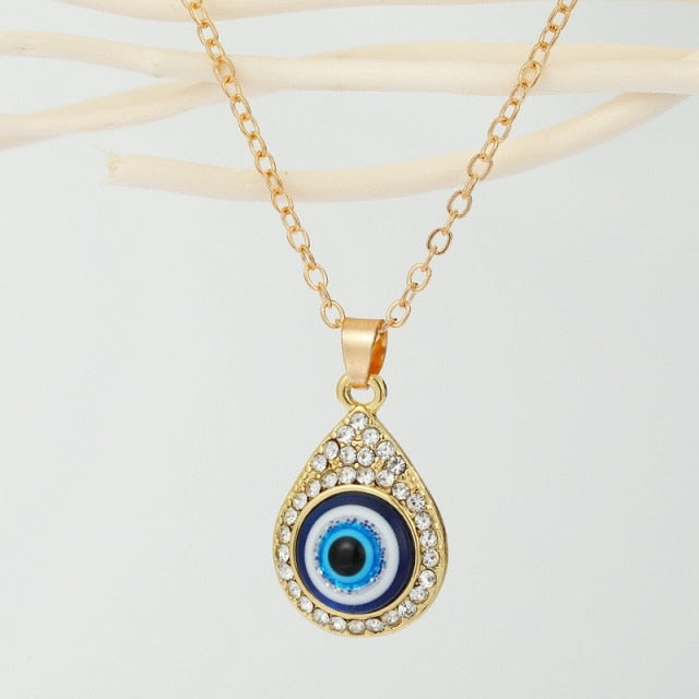 Bohemian Vintage Turkish Evil Eye Pendant Necklace Fashion