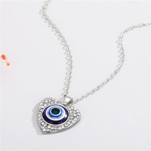 Bohemian Vintage Turkish Evil Eye Pendant Necklace Fashion