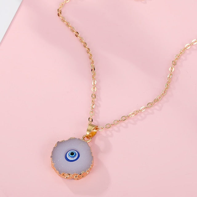 Bohemian Vintage Turkish Evil Eye Pendant Necklace Fashion