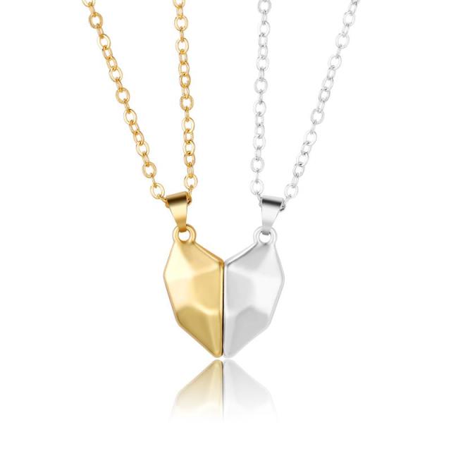 Magnetic Couple Necklace Lovers Heart Pendant
