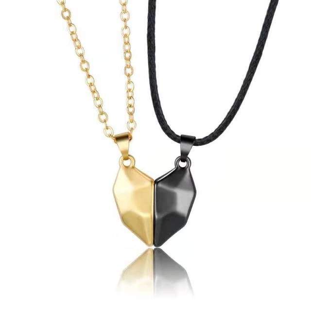 Magnetic Couple Necklace Lovers Heart Pendant