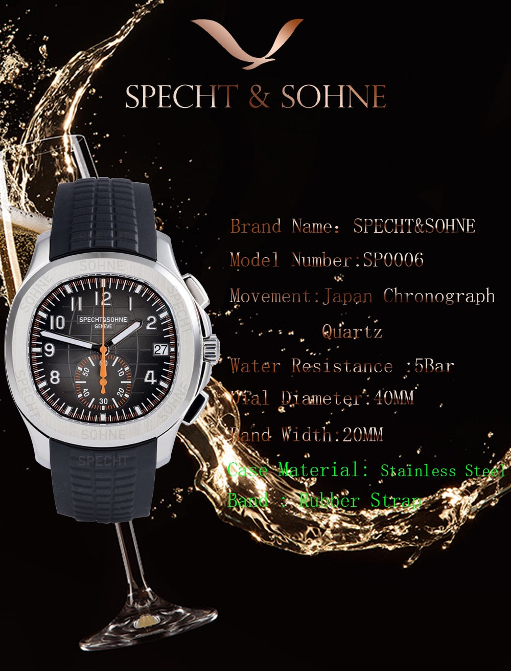 Men Specht&Sohne Male Quartz Sports Watches