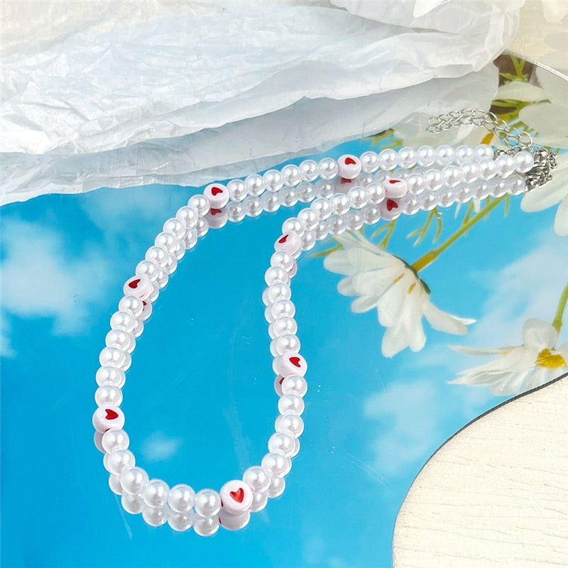 Trendy Bead Strand Beaded Choker Necklace
