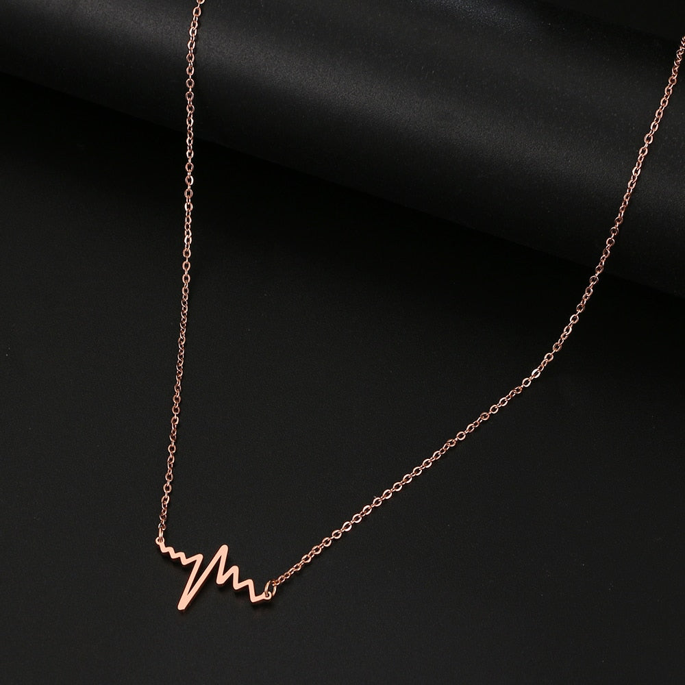 Heartbeat Necklace Women Love Heart Necklaces & Pendants