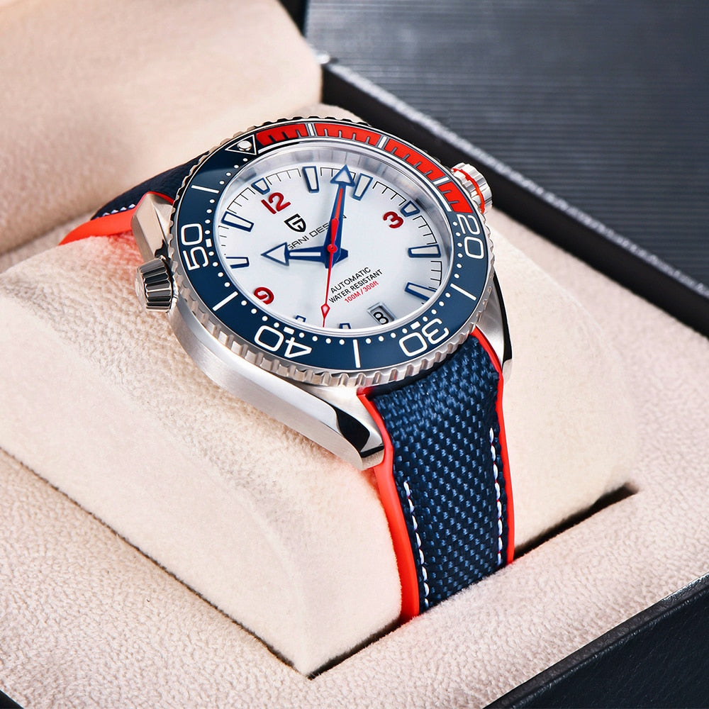 Sports Men Mechanical Wristwatch Ceramic Bezel Waterproof Automatic Watch