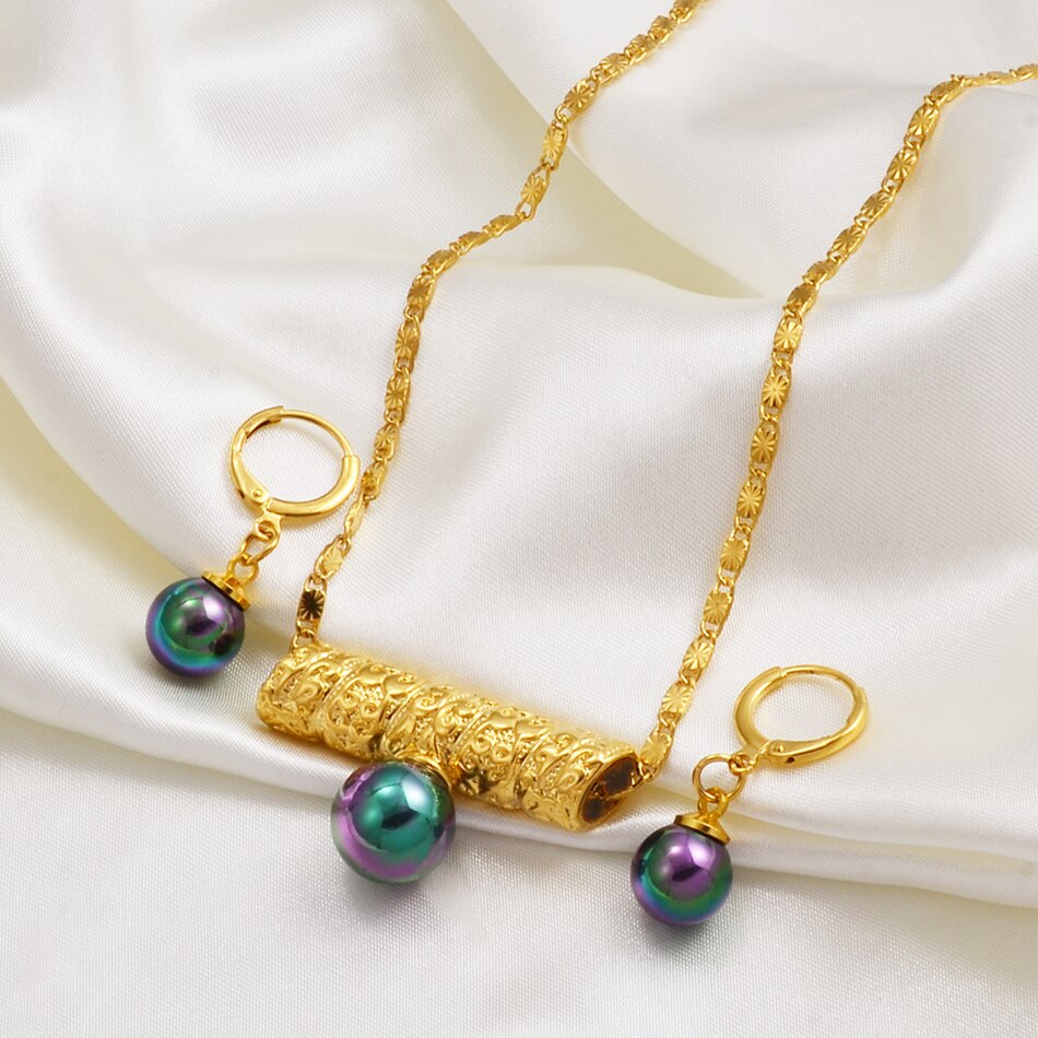 Hawaiian Pearl Jewelry sets Pendant Necklaces Earrings