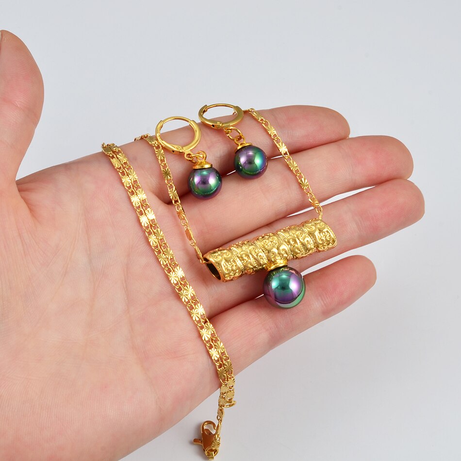 Hawaiian Pearl Jewelry sets Pendant Necklaces Earrings