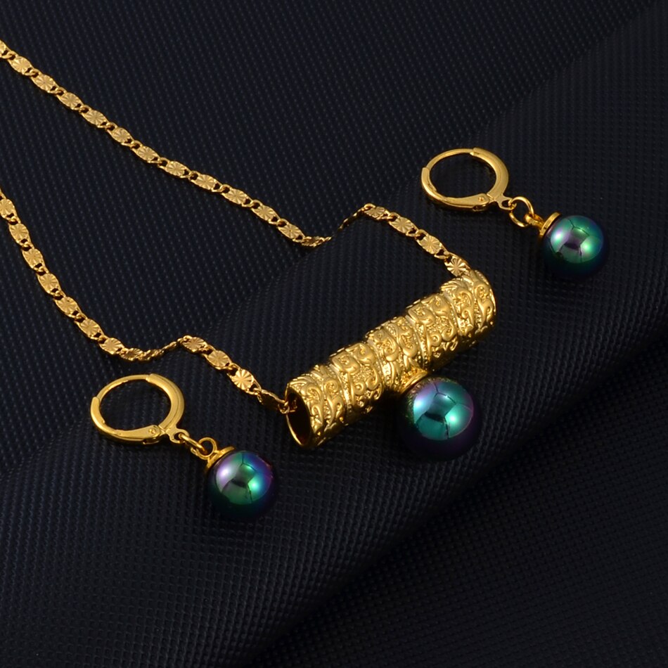 Hawaiian Pearl Jewelry sets Pendant Necklaces Earrings