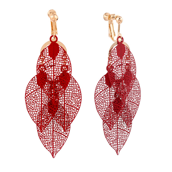 Elegante pendiente con clip para oreja sin perforaciones, antialérgico