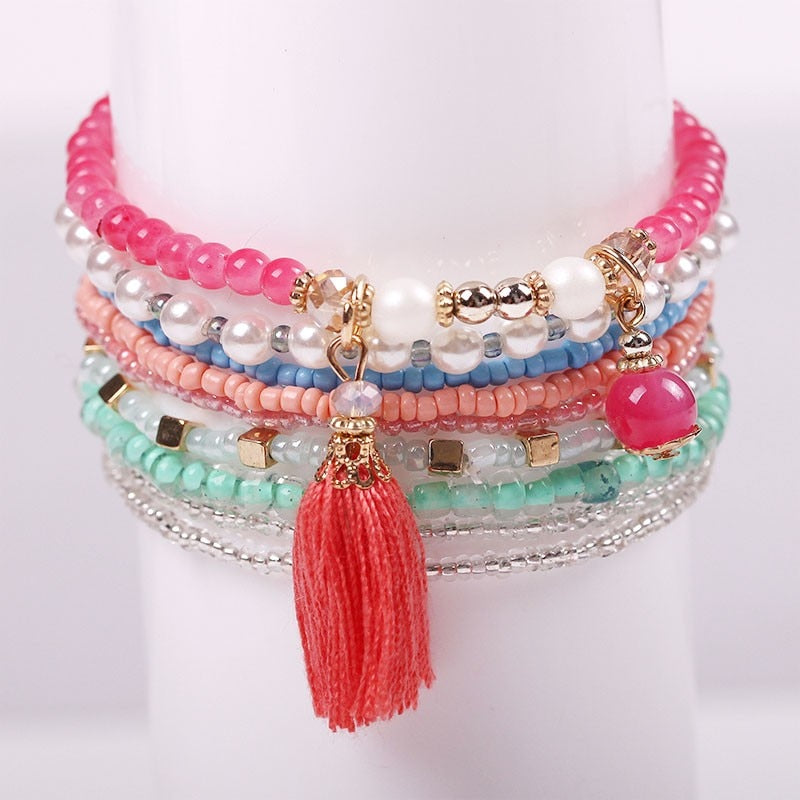 Bohemian Friendship Crystal Beads Bracelets For Women