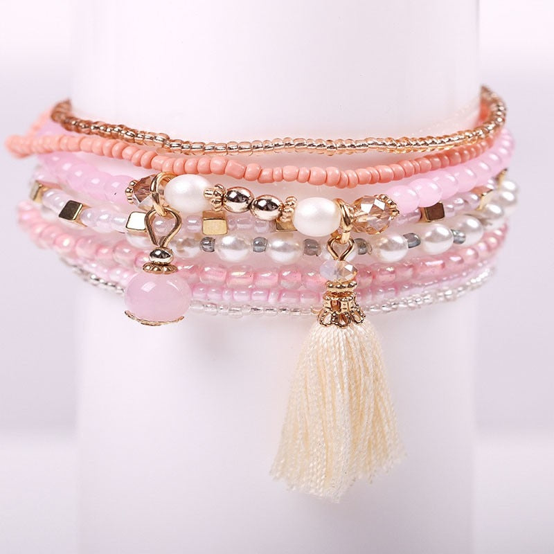 Bohemian Friendship Crystal Beads Bracelets For Women