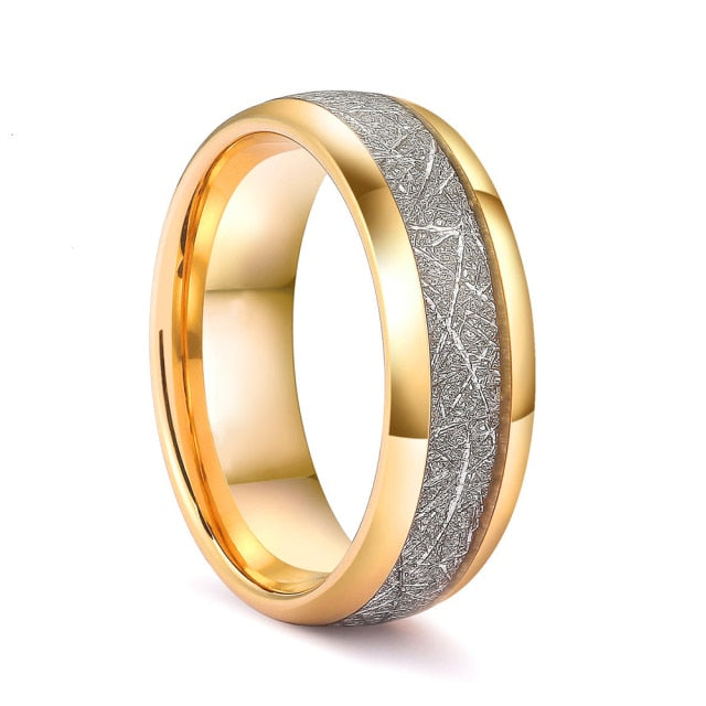 8mm Red Tungsten Wedding Band Black Tungsten Carbide Ring