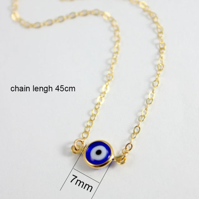 Blue Evil Eye Blue Rhinestone Eye Choker Necklace