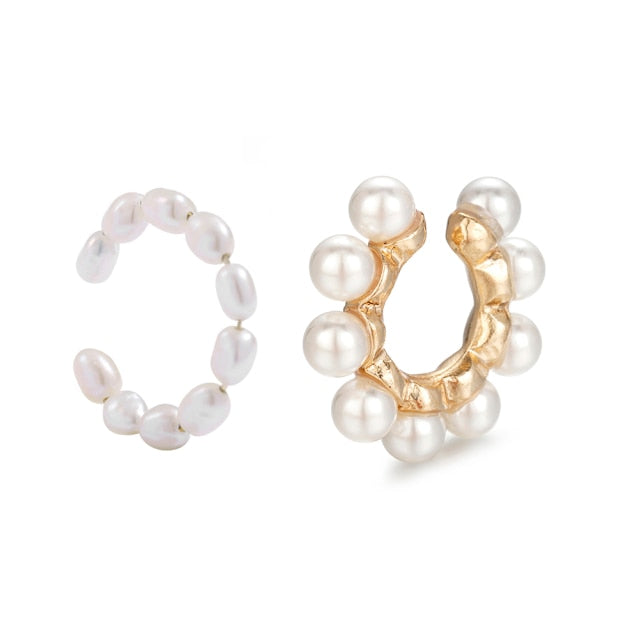 Bohemia Stackable C Shaped CZ Rhinestone Small Earcuffs Clip