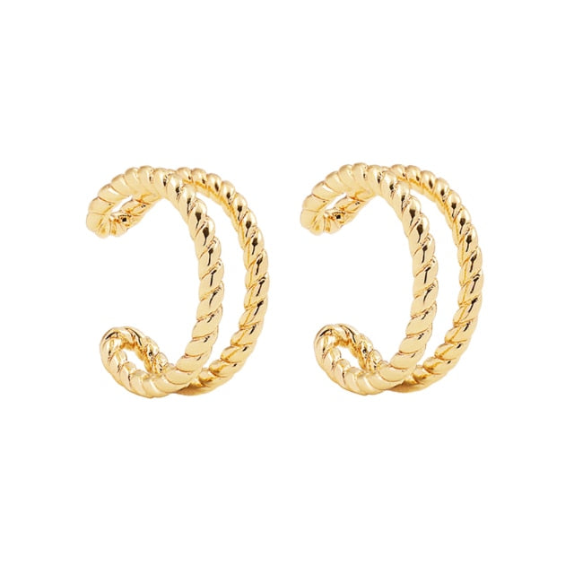 Bohemia Stackable C Shaped CZ Rhinestone Small Earcuffs Clip