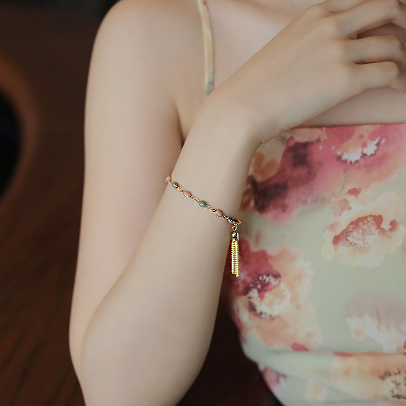 Blue Green Color Crystal Charm Bracelets for Women