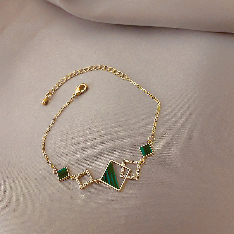 Blue Green Color Crystal Charm Bracelets for Women