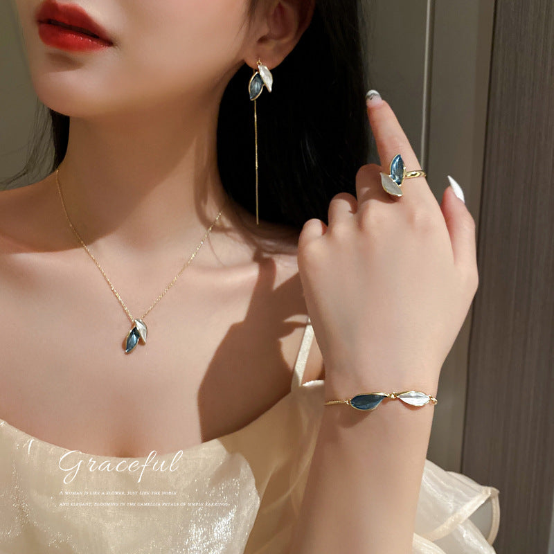 Blue Green Color Crystal Charm Bracelets for Women
