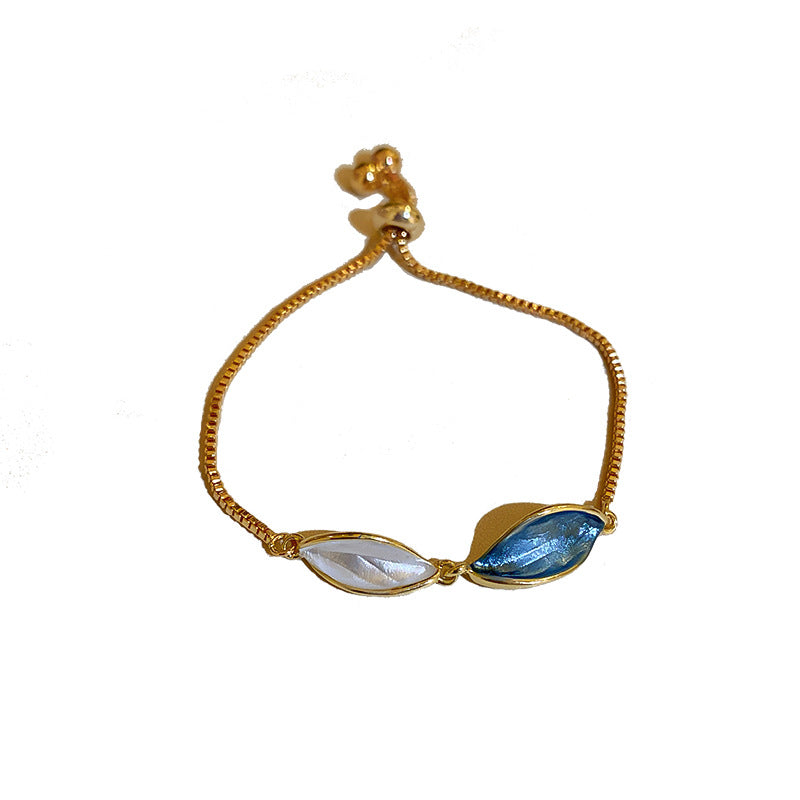 Blue Green Color Crystal Charm Bracelets for Women
