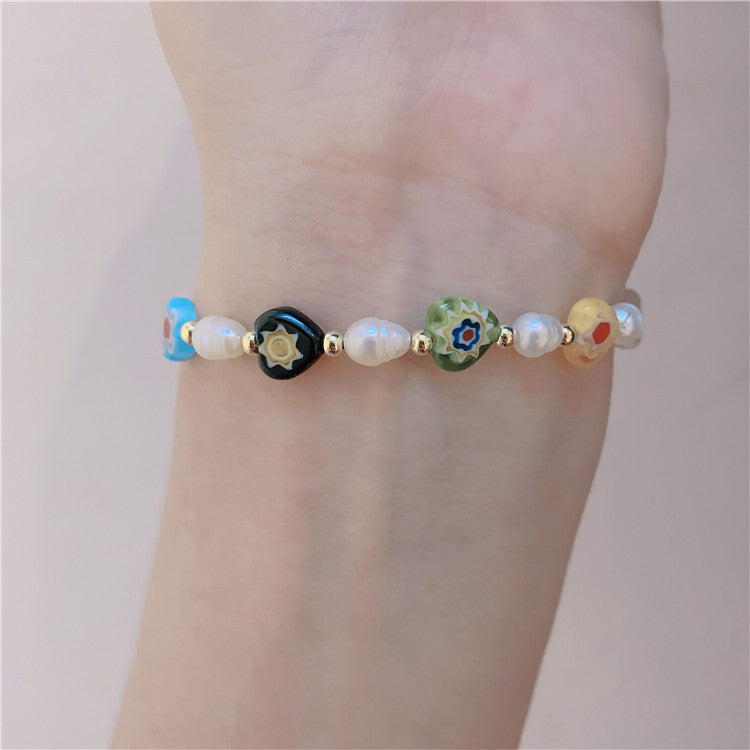 Blue Green Color Crystal Charm Bracelets for Women