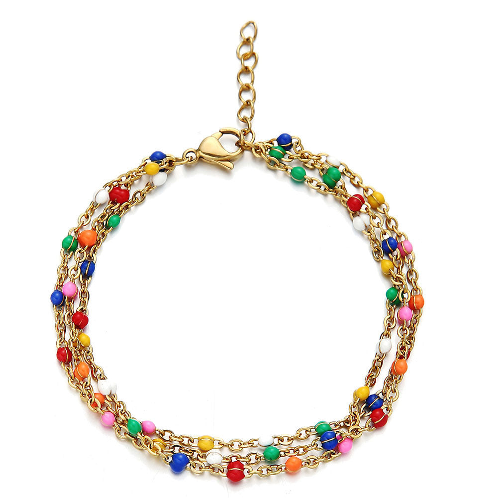 Blue Green Color Crystal Charm Bracelets for Women