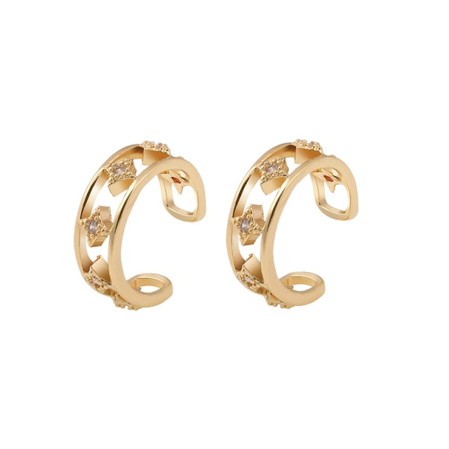 Trendy Pearl Clip on Earrings Earcuffs