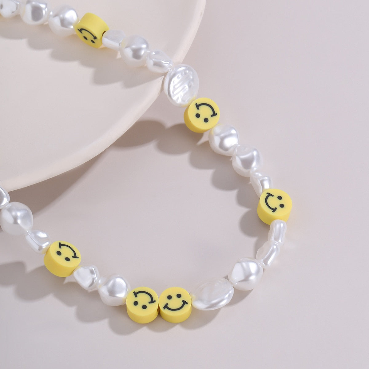 Korean irregular Imitation Pearl Choker Necklace