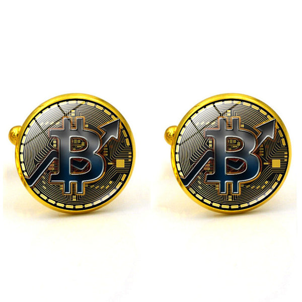 Bitcoin Cufflinks for Men