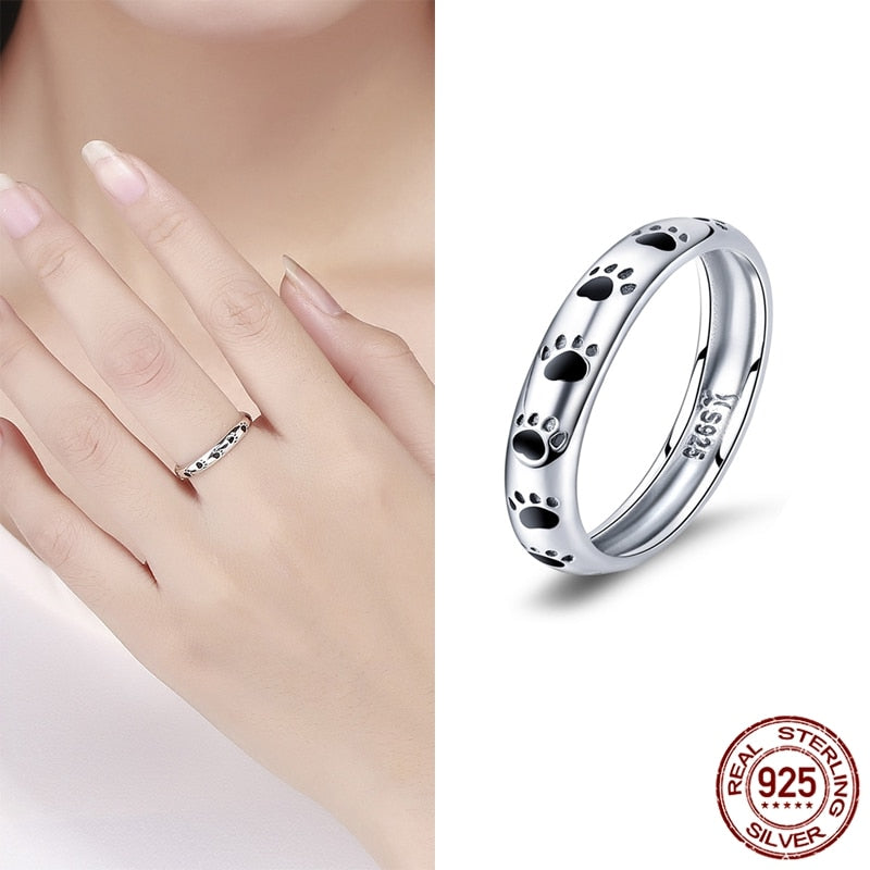 925 Sterling Silver Star Heart Shape Enemal Rainbow Finger Rings